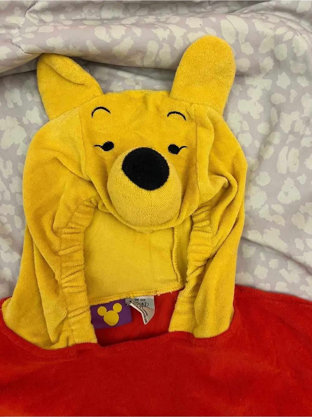 Vintage Disney Winnie The Pooh Hooded Towel 2T 3T 4T
